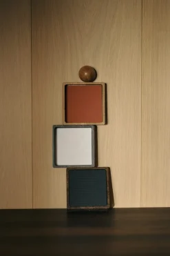 Sale Lind DNA Square Recycled Læder Glasbrik 10x10 cm, Nupo Rust