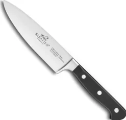 Hot International Pluton Kokkekniv 15 cm, Stål/Sort Kokkeknive