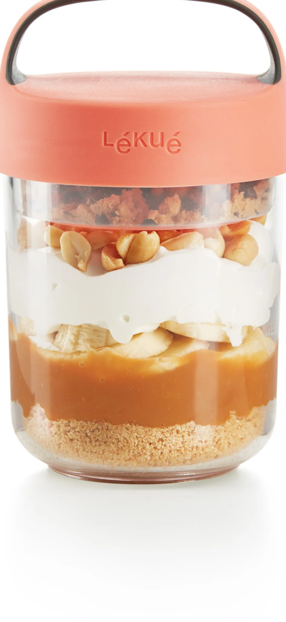 Outlet Lékué Jar-to-go Madkasse 400 ml, Koral