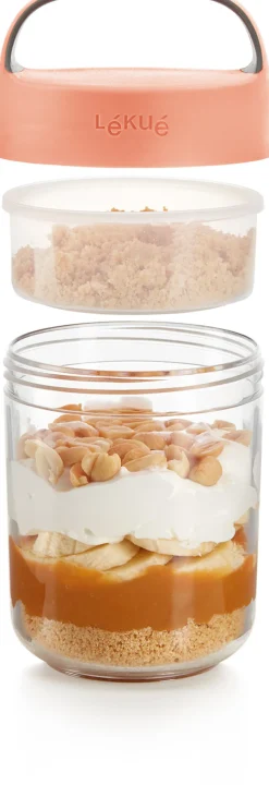 Outlet Lékué Jar-to-go Madkasse 400 ml, Koral