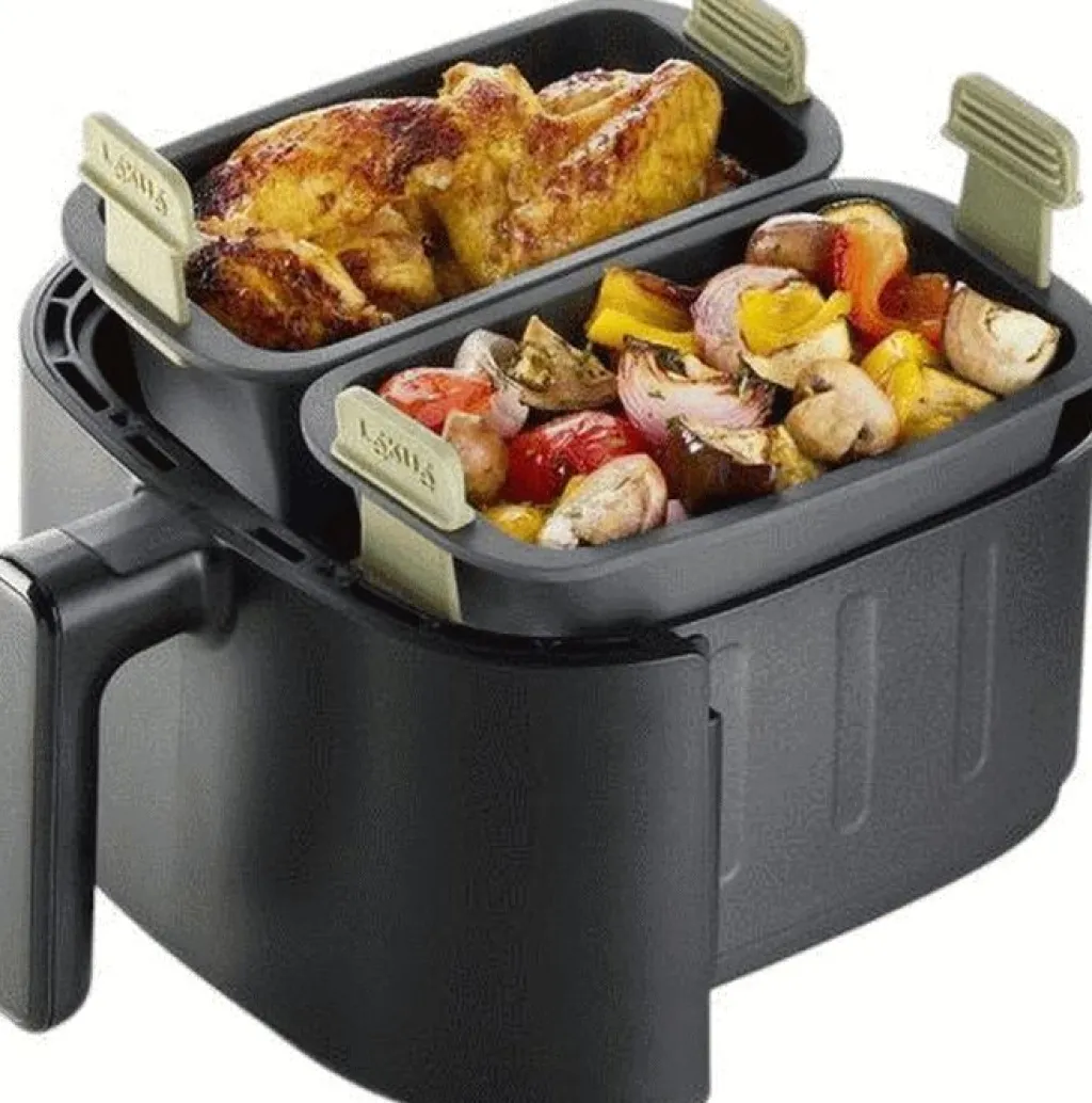 Lékué Tilberedningsapparater > Kurv til Airfryer 20 cm, Grå