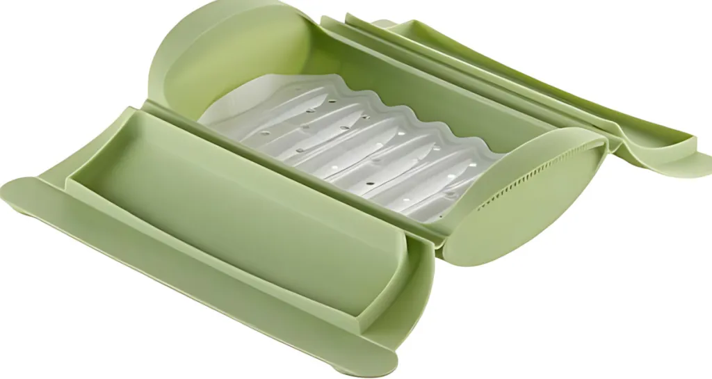 Lékué Madlavning I Mikrobølgeovn > Microwave Dampkoger m. Bakke 26x13,5 cm, Grøn