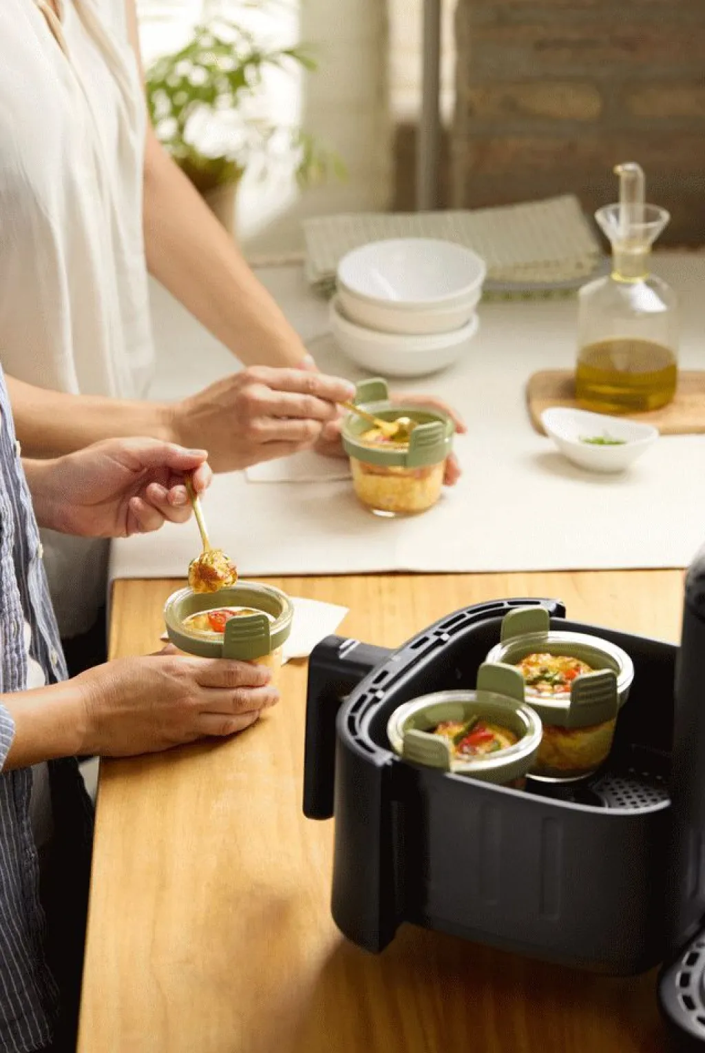Miniglas til Airfryer 4 stk. 2 cl Tilberedningsapparater