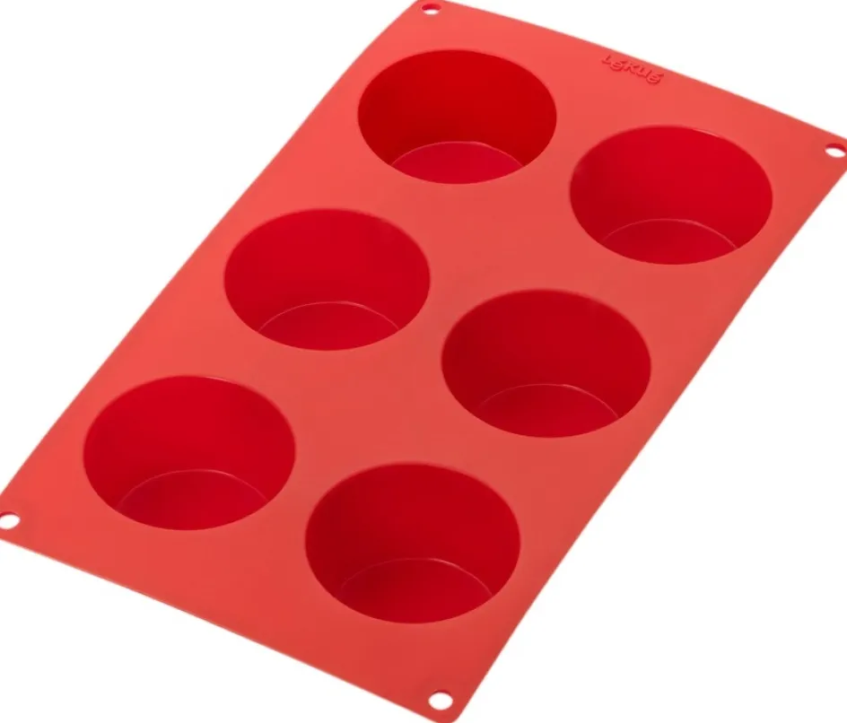Outlet Lékué Muffinform 6 Huller 30 cm, Rød