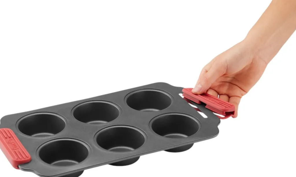 Lékué Bageforme > Muffinform m. Non-stick 6 stk, Grå