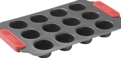 Lékué Muffinform m. Non-stick 12 stk, Grå