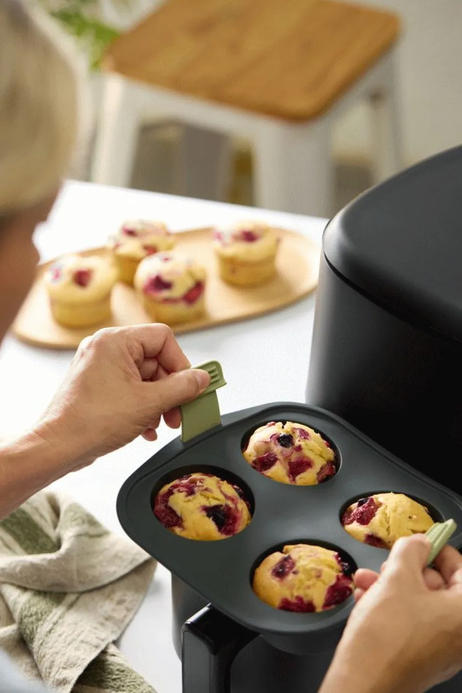 Sale Lékué Muffinform til Airfryer 20 cm, Grå