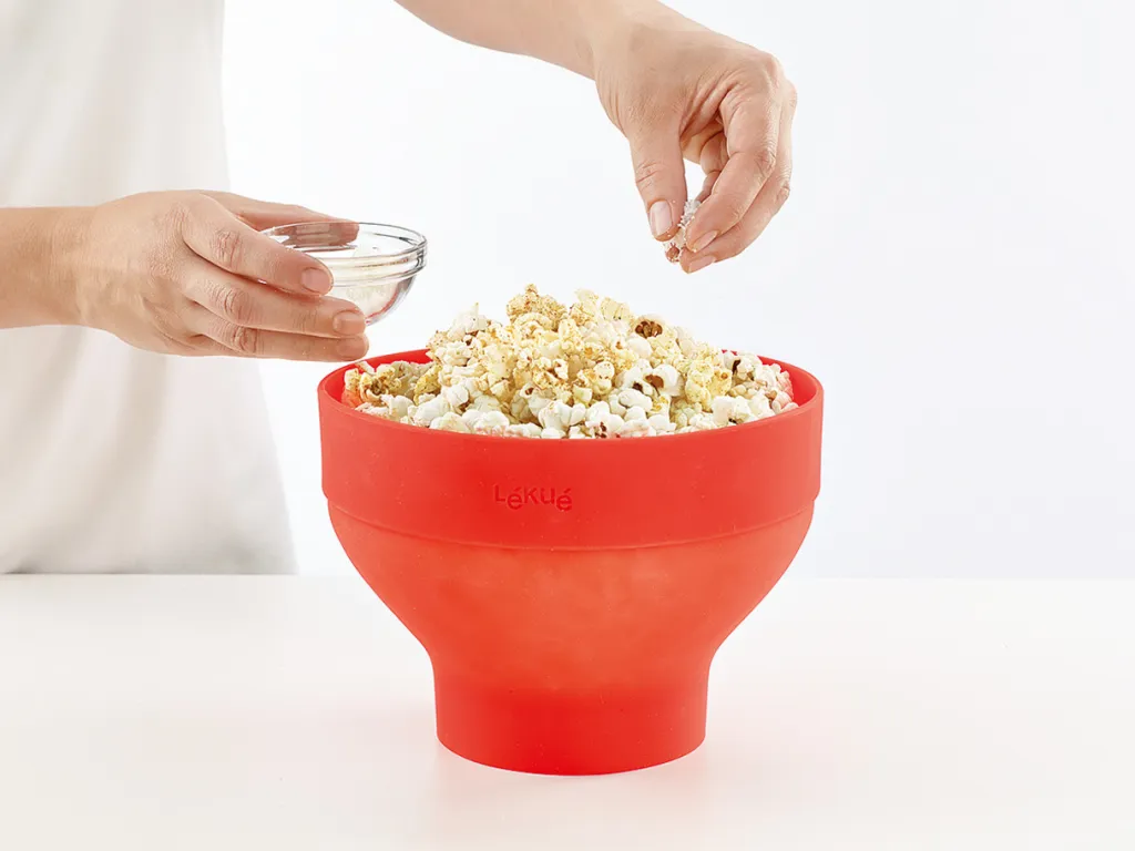 Lékué Madlavning I Mikrobølgeovn > Popcorn Maker, Rød