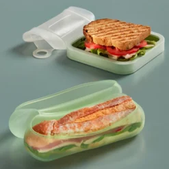 Lékué Opbevaring Til Køkkenet|Madkasser Og -Poser > Sandwich- & Baguettemadkasse 22,5 cm, Grøn