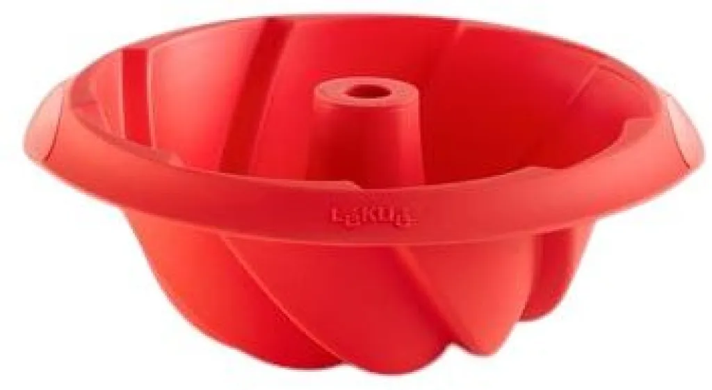 Lékué Bageforme > Savarin Kageform Spiral , Rød