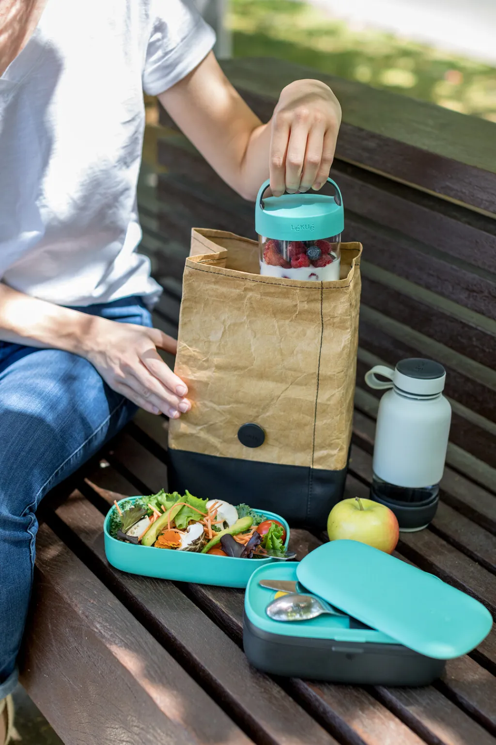 New To Go Madpose 30 cm, Natur Opbevaring Til Køkkenet|Madkasser Og -Poser