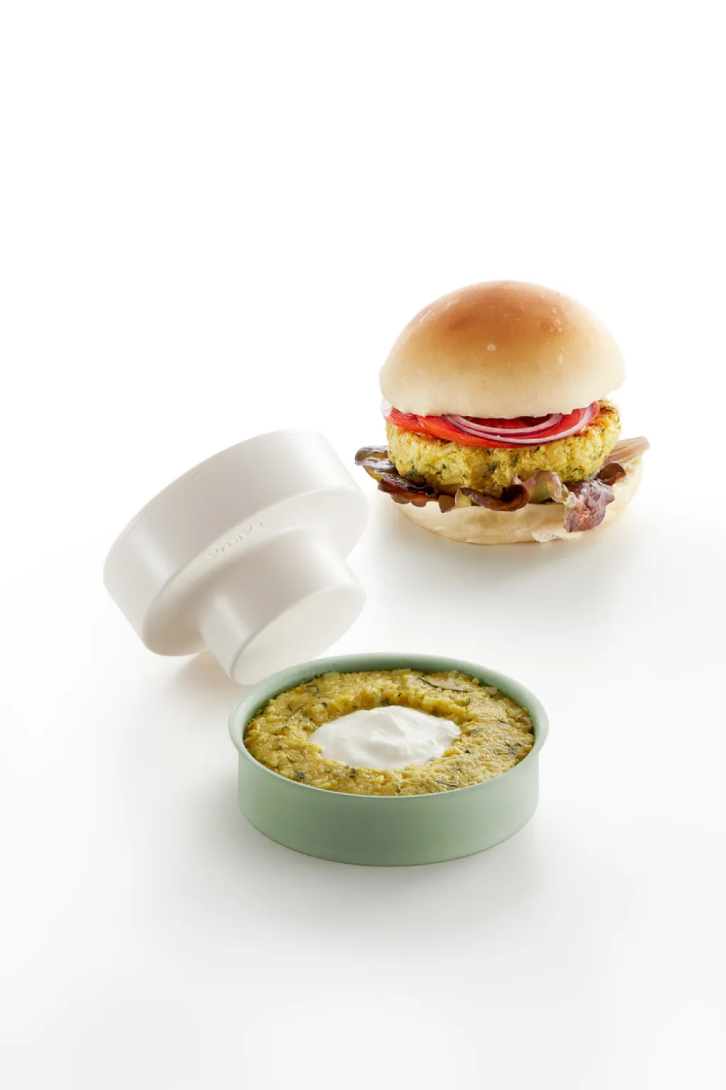 Lékué Presseredskaber > Vegansk Burgerpresser Ø11,1 cm, Grøn