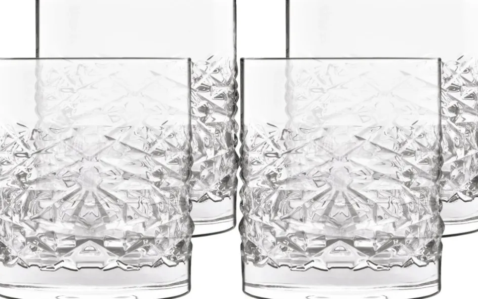 Luigi Bormioli Mixology Textures Vand-/Whiskyglas 4 stk. 38 cl