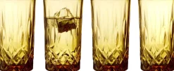 Lyngby Glas Vandglas > Sorrento Highballglas 4 stk. 38 cl, Amber