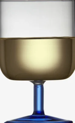 Discount Lyngby Glas Torino Vinglas 2 stk. 30 cl, Klar/Blå