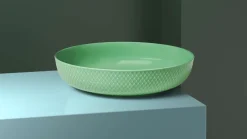 Clearance Lyngby Porcelæn Rhombe Color Serveringsskål Ø28 cm, Grøn