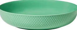 Clearance Lyngby Porcelæn Rhombe Color Serveringsskål Ø28 cm, Grøn