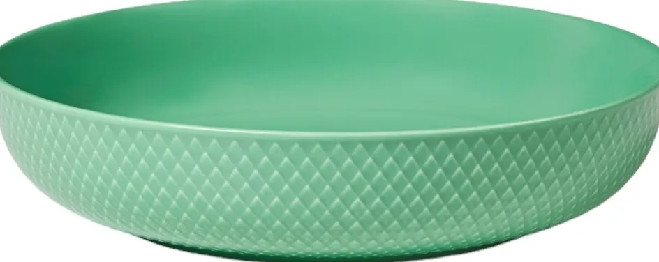 Clearance Lyngby Porcelæn Rhombe Color Serveringsskål Ø28 cm, Grøn