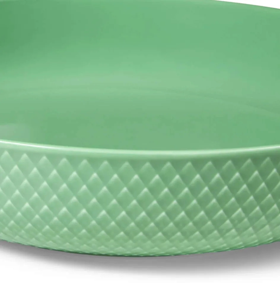 Clearance Lyngby Porcelæn Rhombe Color Serveringsskål Ø28 cm, Grøn