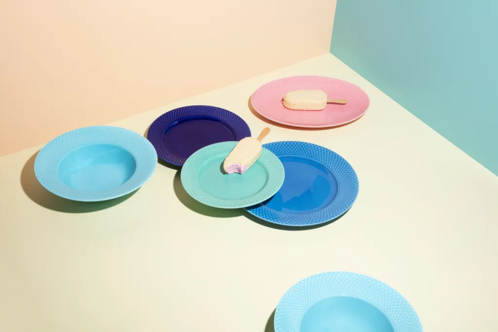 Lyngby Porcelæn Frokosttallerkener > Rhombe Color Tallerken 23 cm,