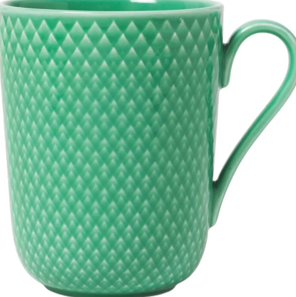 Outlet Lyngby Porcelæn Rhombe Color Krus m. Hank 33 cl, Grøn