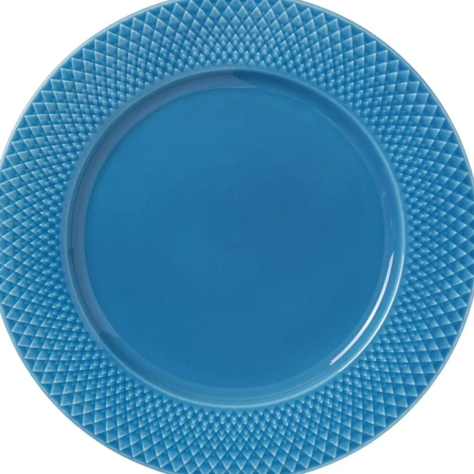 Best Lyngby Porcelæn Rhombe Color Tallerken 27 cm, Blå