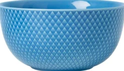 Lyngby Porcelæn Rhombe Color Serveringsskål Ø17,5 cm, Blå