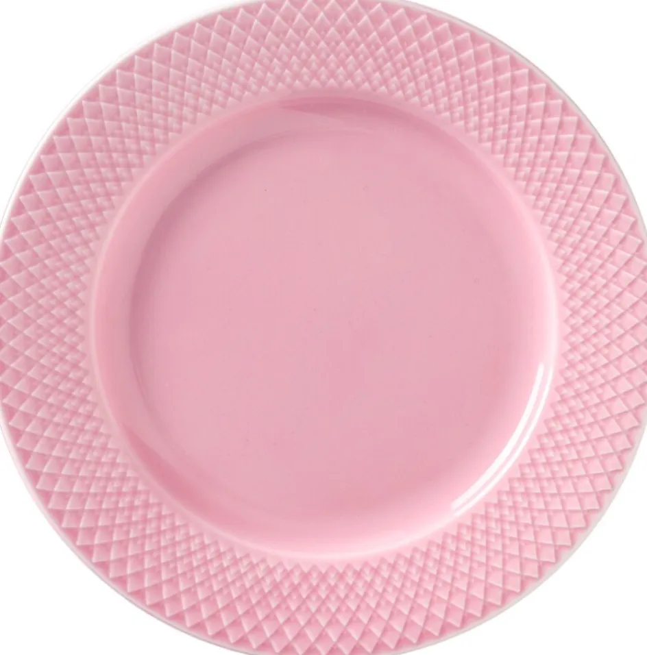 Best Lyngby Porcelæn Rhombe Color Tallerken 21 cm, Rosa