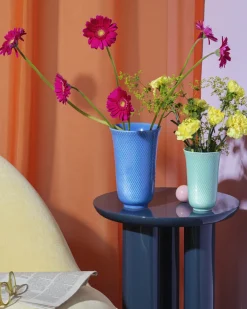 Lyngby Porcelæn Stue|Vaser > Rhombe Color Vase H15 cm, Aqua