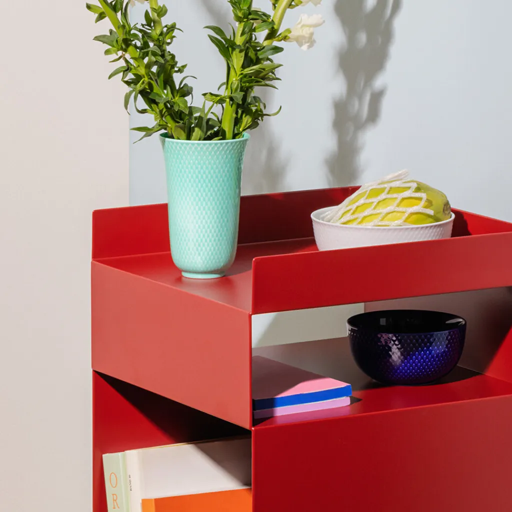 Lyngby Porcelæn Stue|Vaser > Rhombe Color Vase H15 cm, Aqua