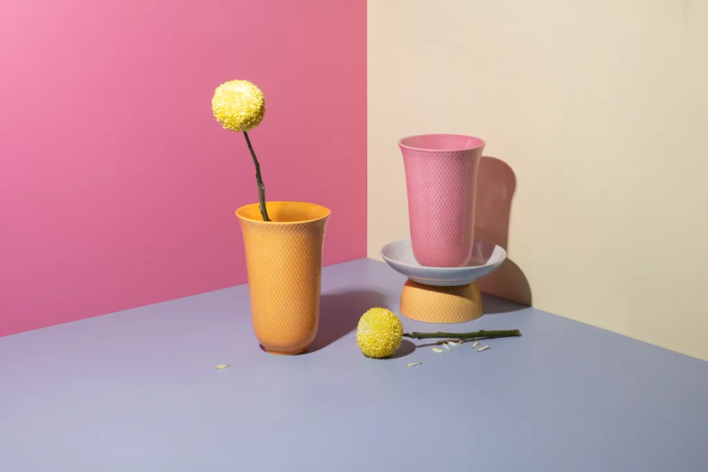 Lyngby Porcelæn Stue|Vaser > Rhombe Color Vase H20 cm,