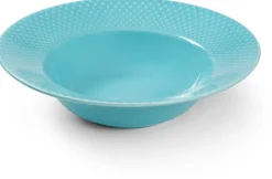 Hot Lyngby Porcelæn Rhombe Color Dyb Tallerken 24,5 cm, Turkis
