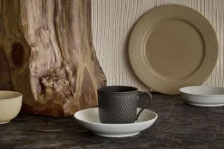 Lyngby Porcelæn Middagstallerkener > Rhombe Earth Tallerken 23 cm,