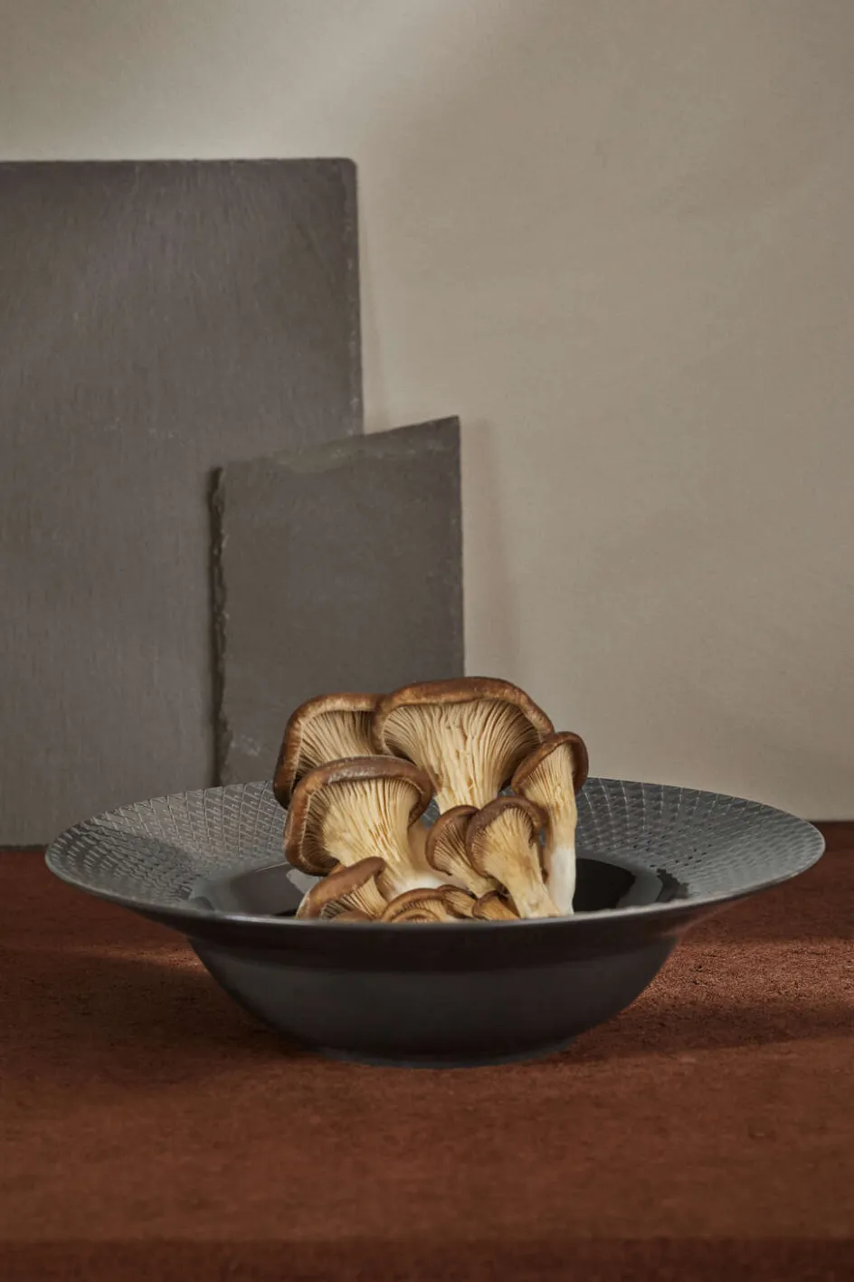 Outlet Lyngby Porcelæn Rhombe Earth Dyb Tallerken 24,5 cm, Slate