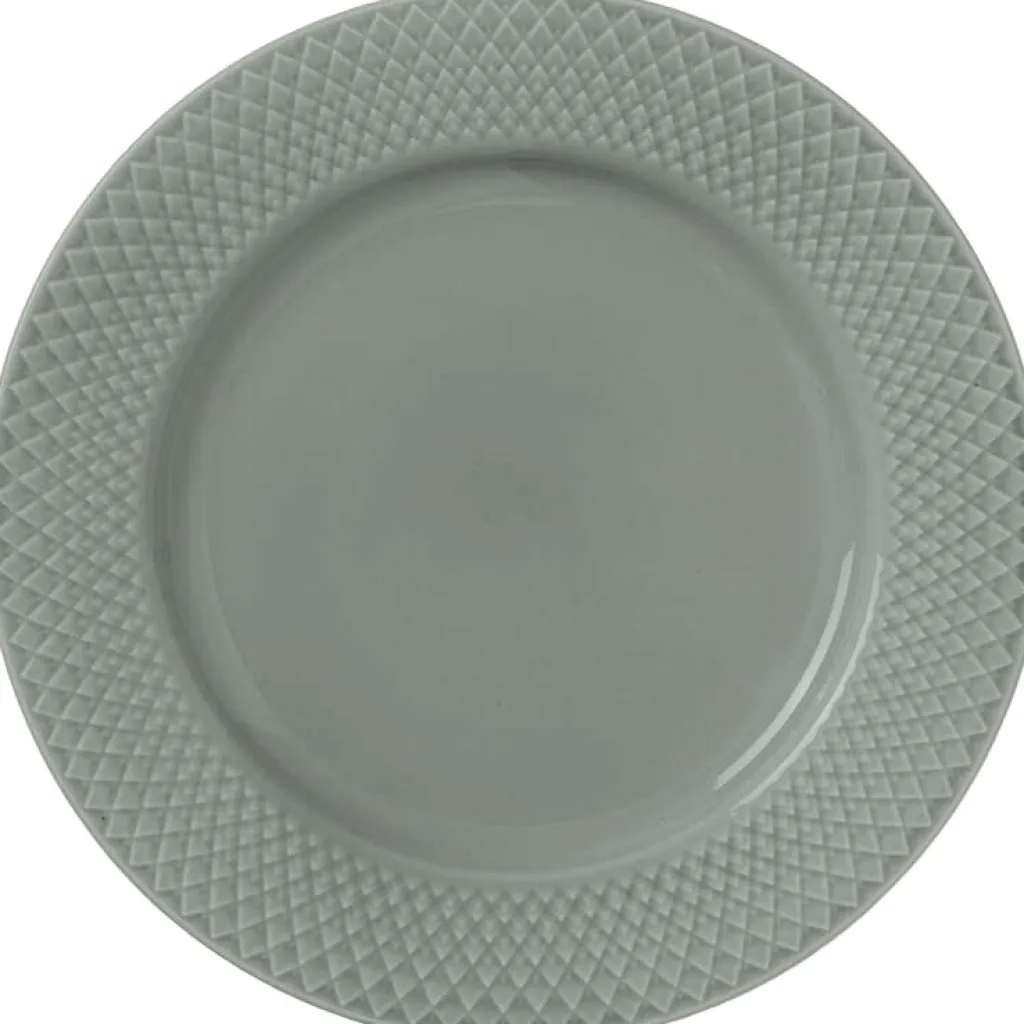 Lyngby Porcelæn Frokosttallerkener > Rhombe Earth Tallerken 21 cm,
