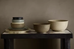 Outlet Lyngby Porcelæn Rhombe Earth Serveringsskål Ø22 cm, Marble