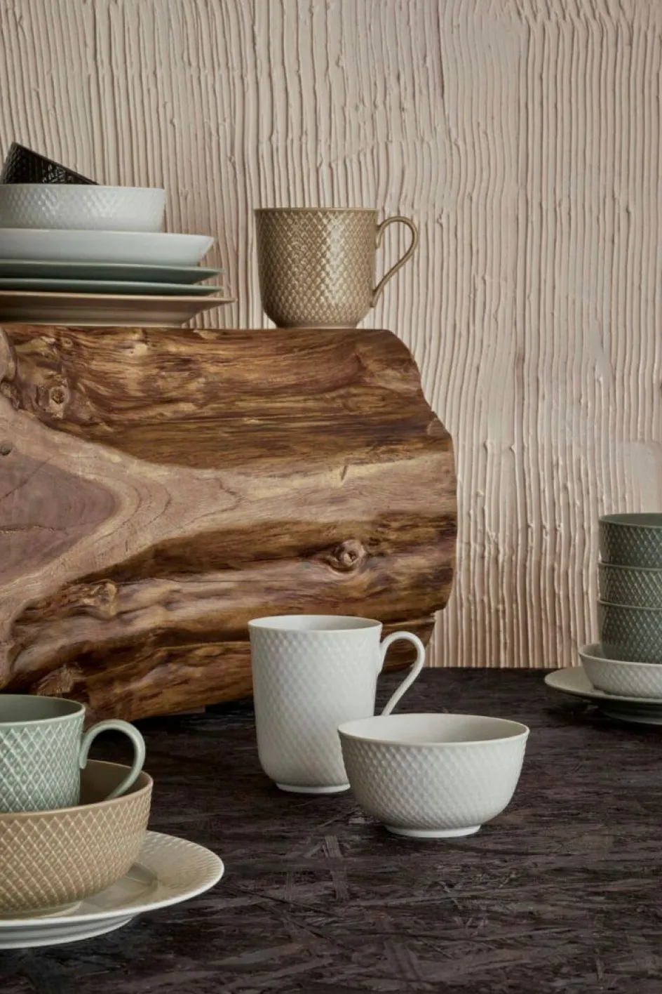 Discount Lyngby Porcelæn Rhombe Earth Krus m. Hank 39 cl, Clay