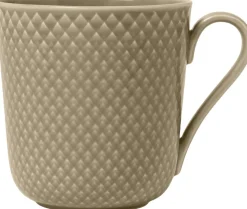 Discount Lyngby Porcelæn Rhombe Earth Krus m. Hank 39 cl, Clay