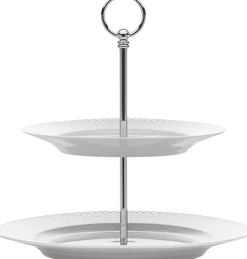 Lyngby Porcelæn Rhombe Etagere H27 cm, Hvid