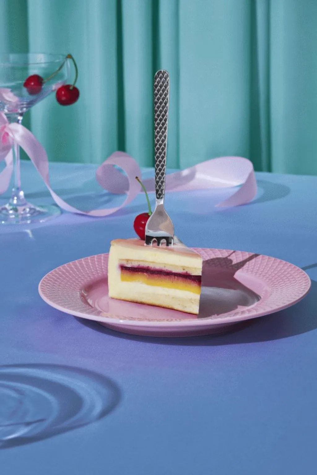 Lyngby Porcelæn Kagegafler > Rhombe Kagegaffel 4 stk, Stål