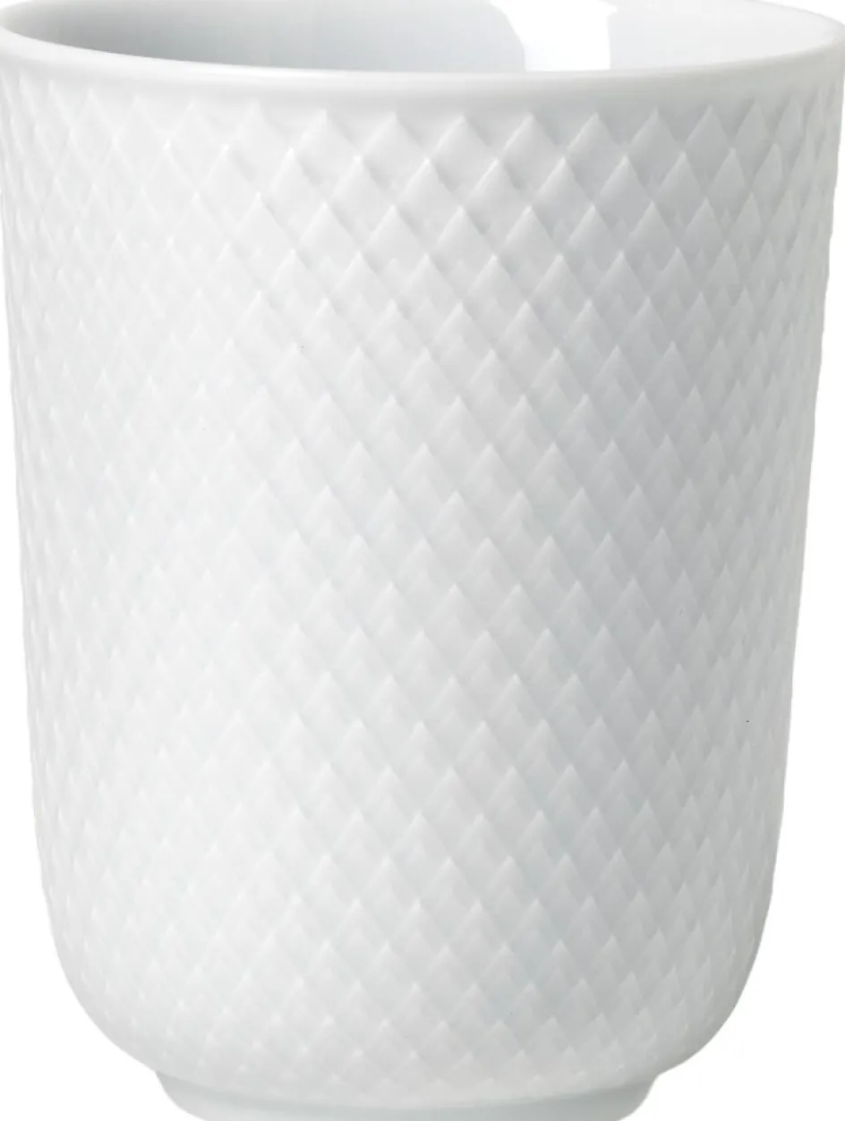 Clearance Lyngby Porcelæn Rhombe Krus 33 cl, Hvid