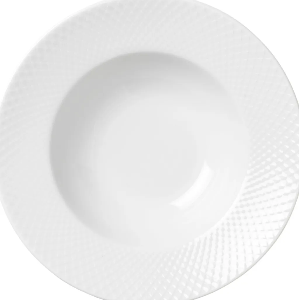 Best Rhombe Pastatallerken 24,5 cm, Hvid Pastatallerkener|Dybe Tallerkener