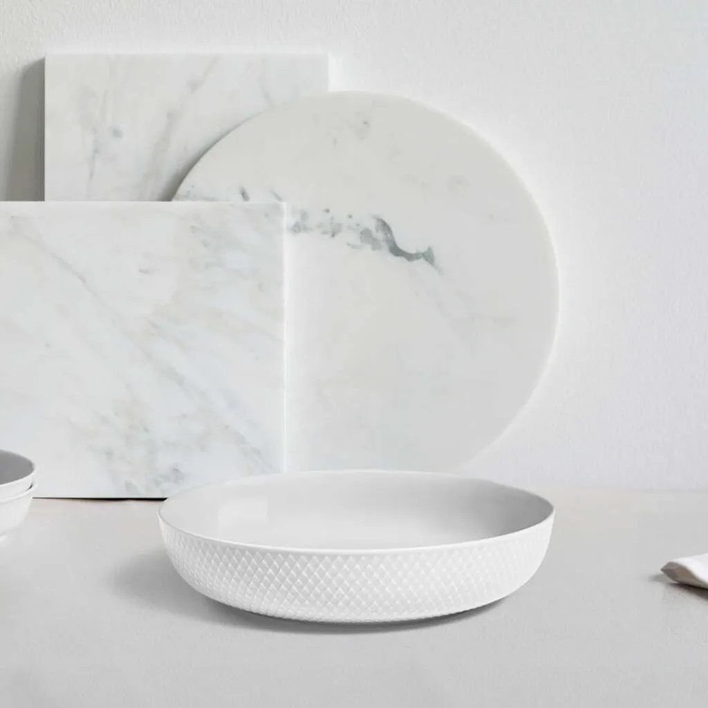 Lyngby Porcelæn Skåle|Spisestue > Rhombe Serveringsskål ,