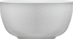 Best Lyngby Porcelæn Rhombe Serveringsskål , Hvid