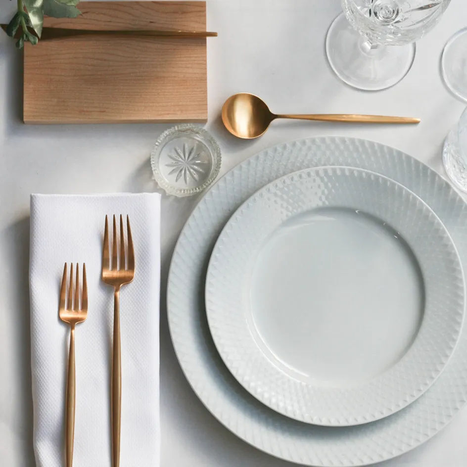 Online Lyngby Porcelæn Rhombe Tallerken , Hvid