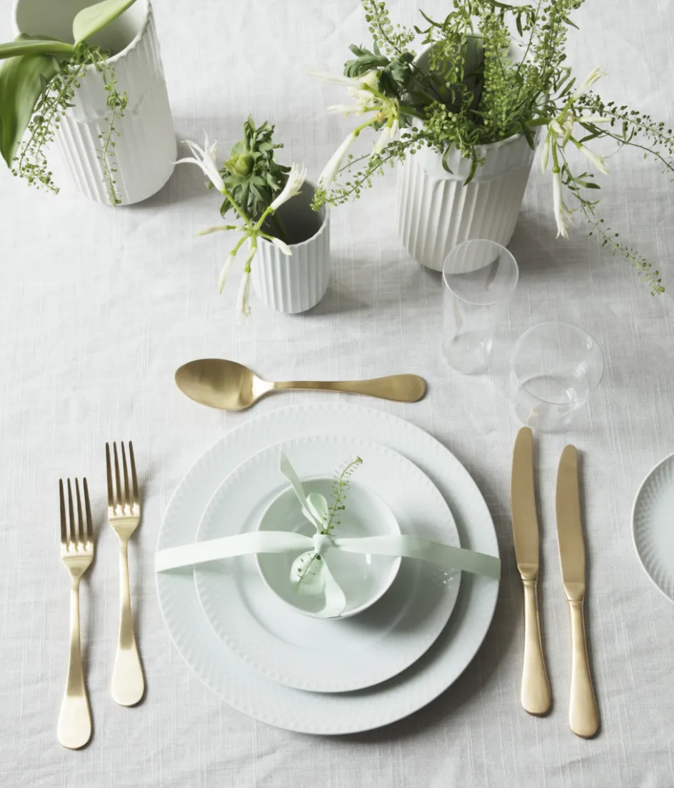 Online Lyngby Porcelæn Rhombe Tallerken , Hvid