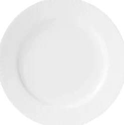 Outlet Lyngby Porcelæn Rhombe Tallerken , Hvid