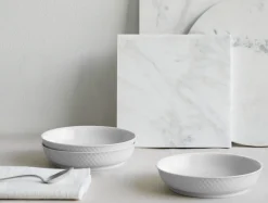 Lyngby Porcelæn Desserttallerkener > Rhombe Tallerken , Hvid