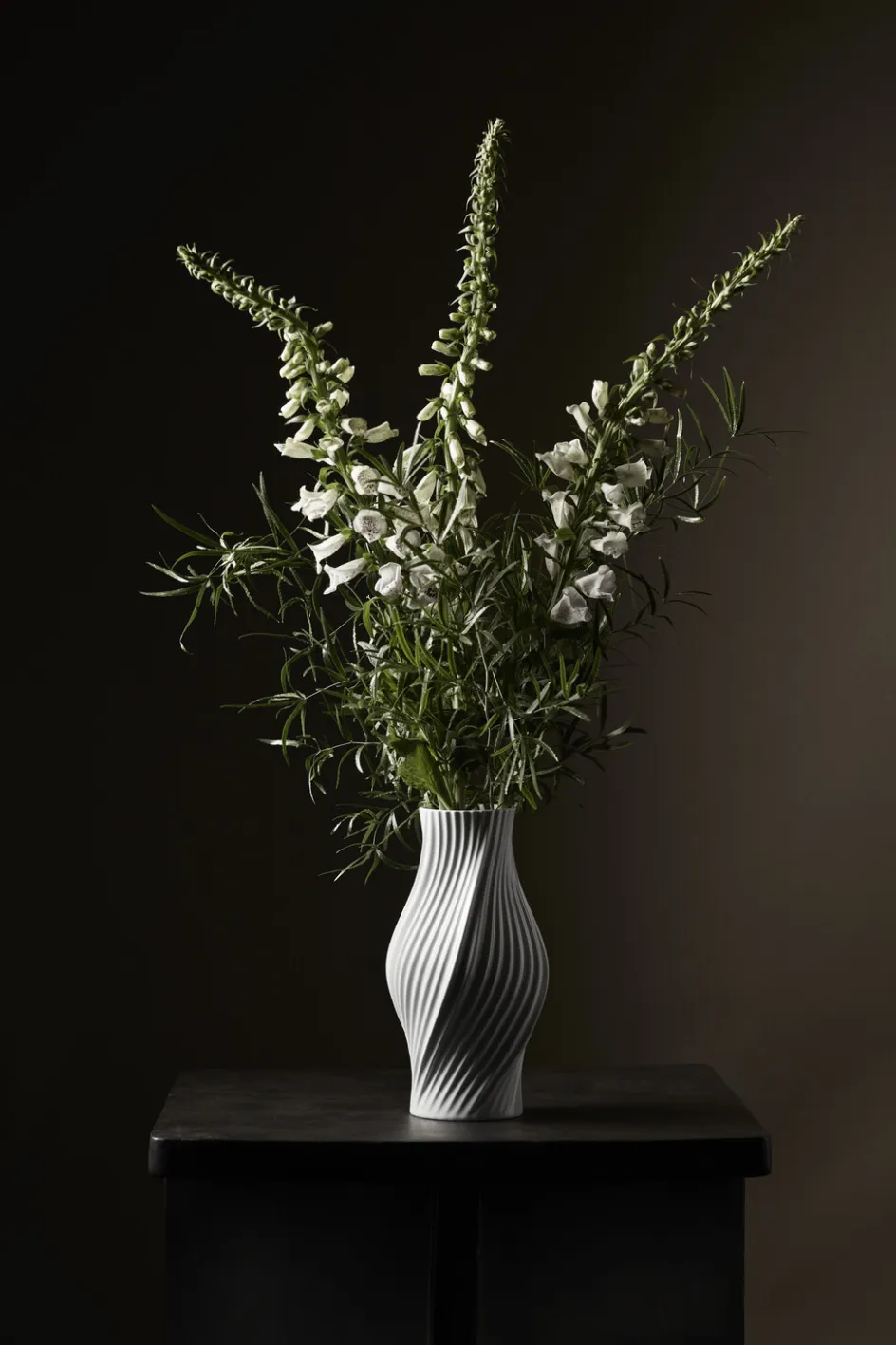 Clearance Lyngby Porcelæn Twist Vase H, Hvid