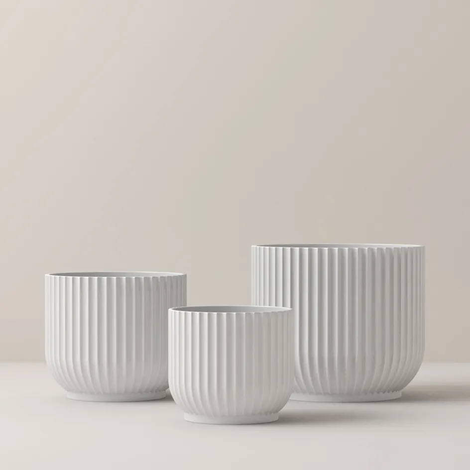 Sale Lyngby Porcelæn Urtepotteskjuler H, Hvid